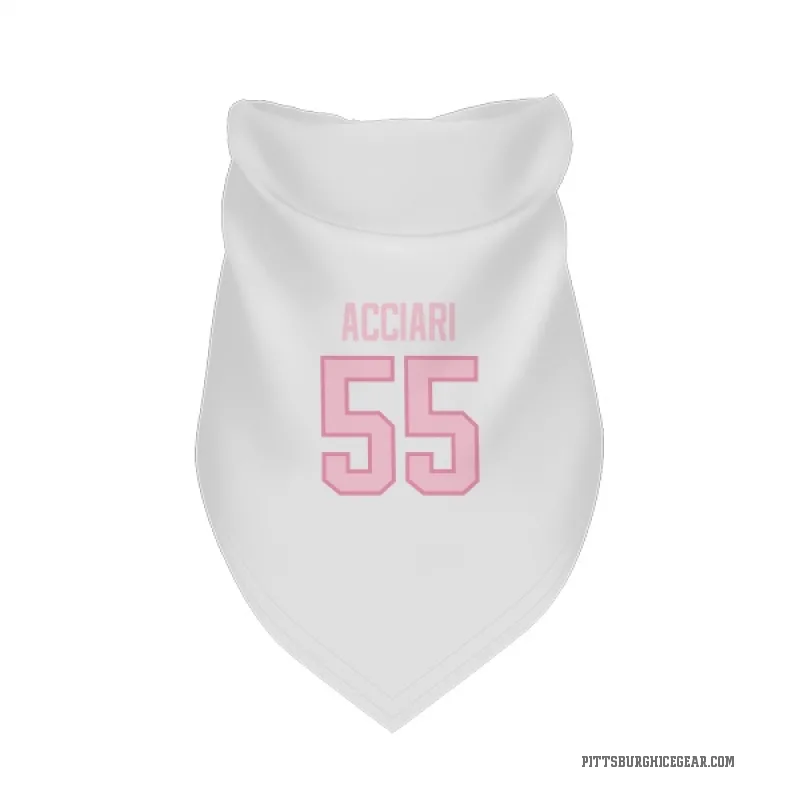 Noel Acciari  White Pink Pittsburgh Penguins  Cat & Dog Pet Bandana