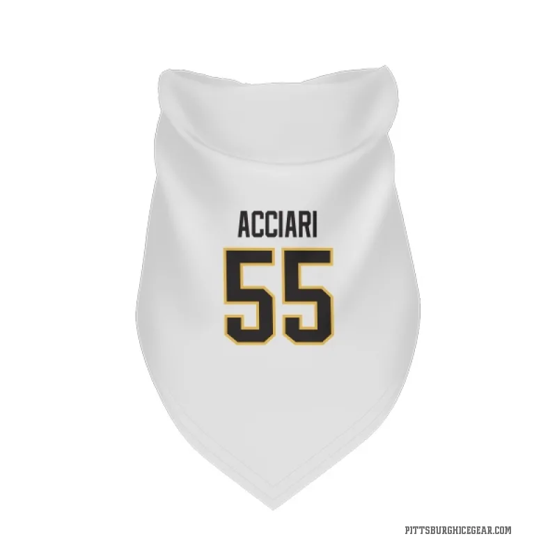 Noel Acciari  White Pittsburgh Penguins  Cat & Dog Pet Bandana