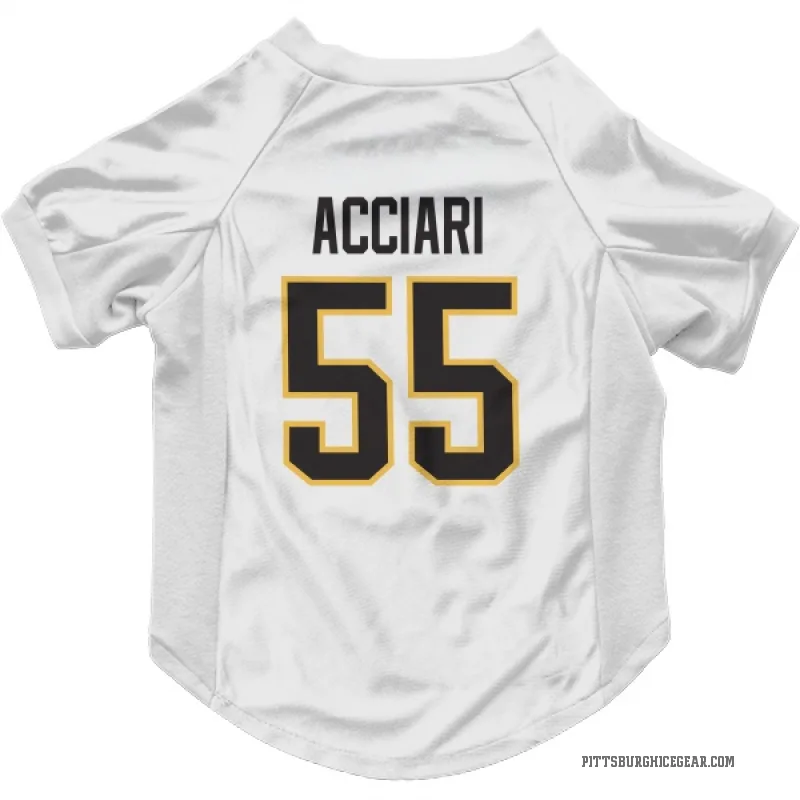 Noel Acciari  White Pittsburgh Penguins  Cat & Dog Pet Jersey