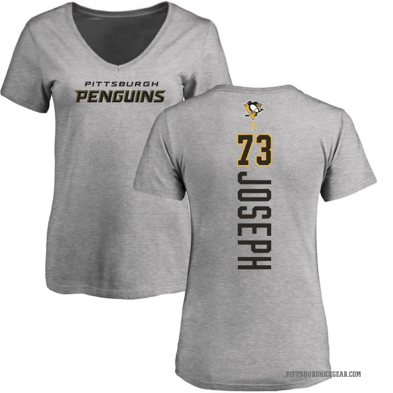 P.O Joseph Women's Ash Pittsburgh Penguins Backer T-Shirt -