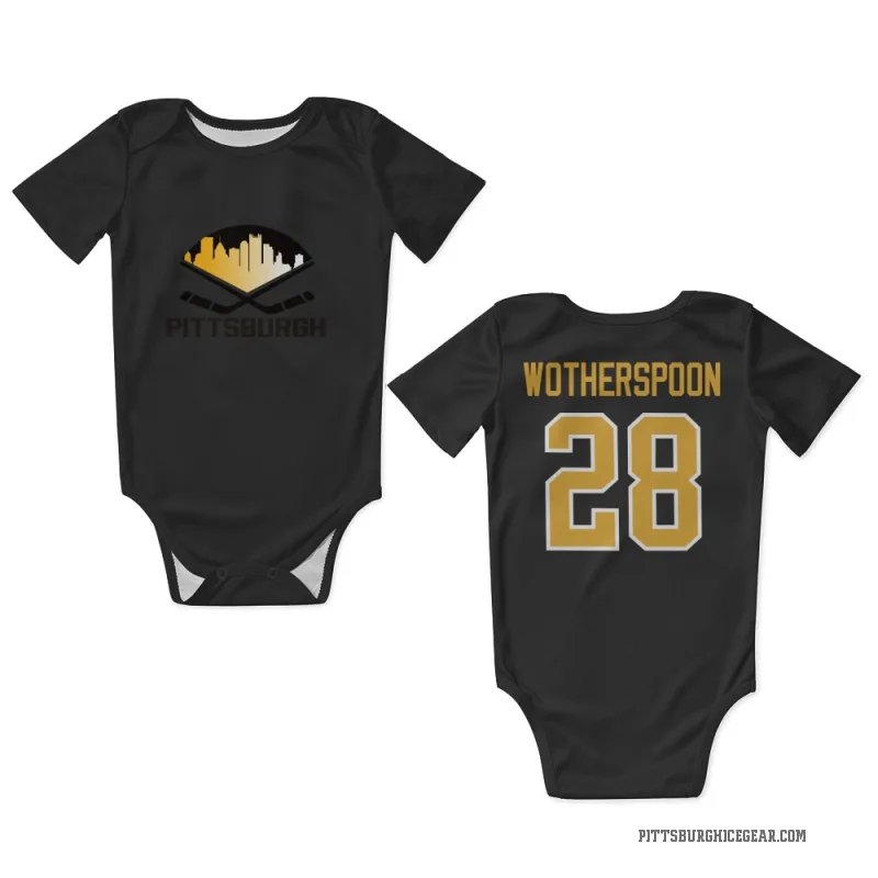 Parker Wotherspoon  Black Pittsburgh Penguins  Newborn & Infant Bodysuit