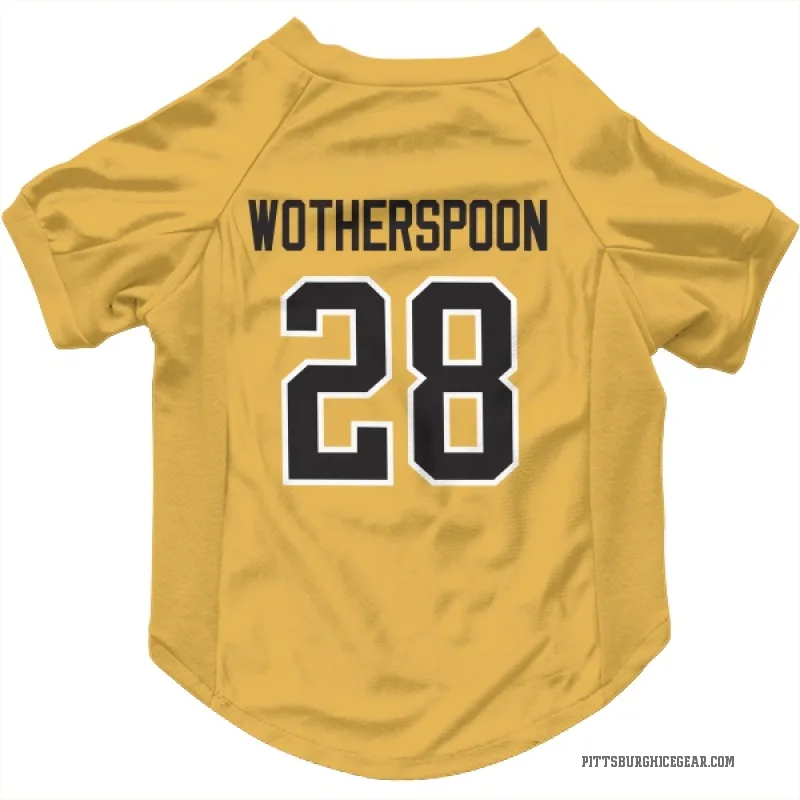 Parker Wotherspoon  Gold Pittsburgh Penguins  Cat & Dog Pet Jersey
