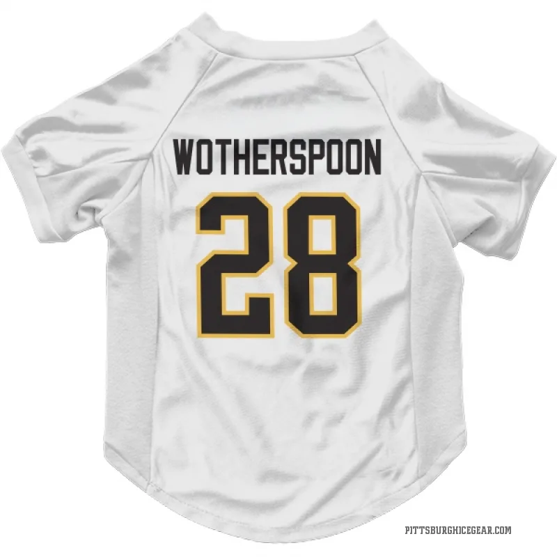 Parker Wotherspoon  White Pittsburgh Penguins  Cat & Dog Pet Jersey