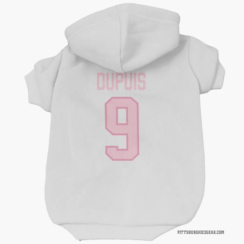 Pascal Dupuis  White Pink Pittsburgh Penguins  Cat & Dog Pet Hoodie