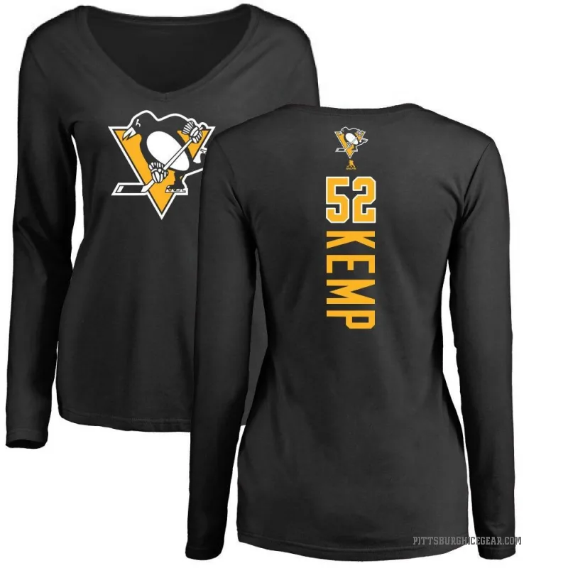 Philip Kemp Women's Black Pittsburgh Penguins Backer Long Sleeve T-Shirt -