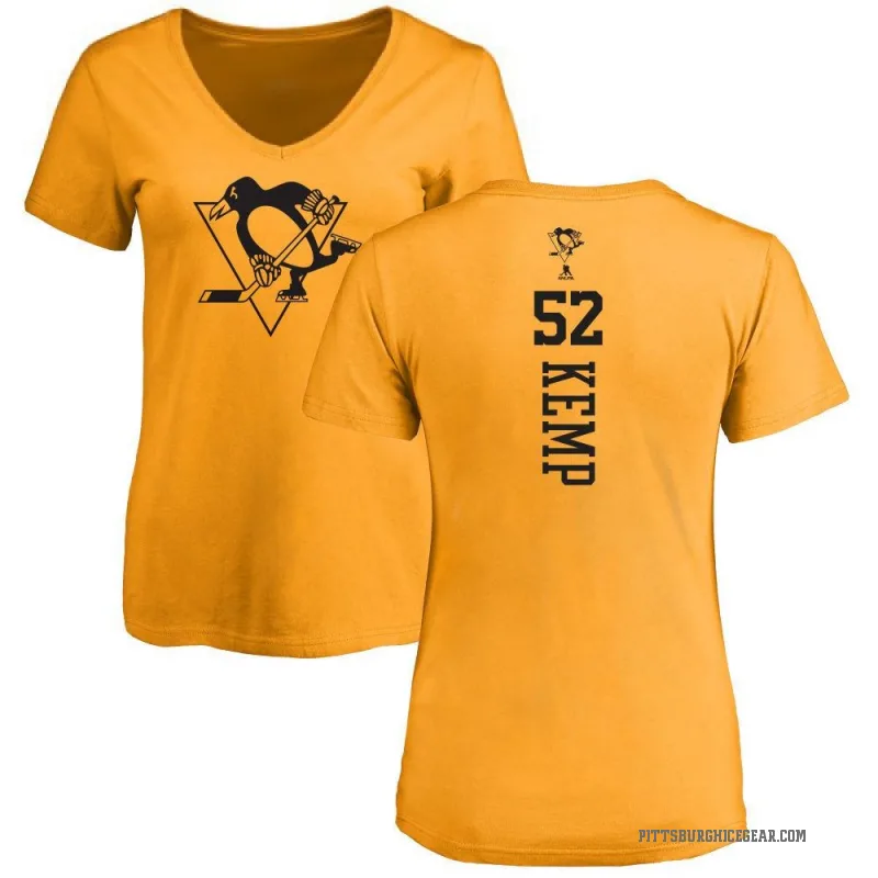Philip Kemp Women's Gold Pittsburgh Penguins One Color Backer T-Shirt -