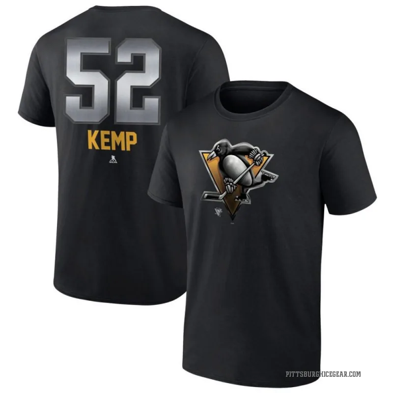 Philip Kemp Youth Black Pittsburgh Penguins Midnight Mascot Logo T-Shirt