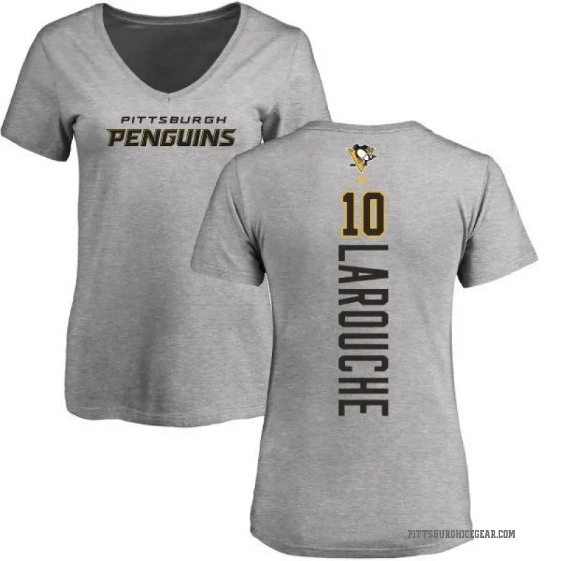 Pierre Larouche Women's Ash Pittsburgh Penguins Backer T-Shirt -