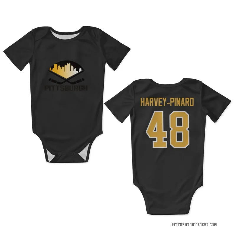 Rafael Harvey-Pinard  Black Pittsburgh Penguins  Newborn & Infant Bodysuit