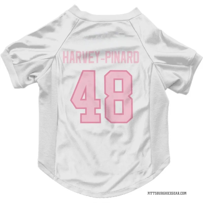 Rafael Harvey-Pinard  White Pink Pittsburgh Penguins  Cat & Dog Pet Jersey