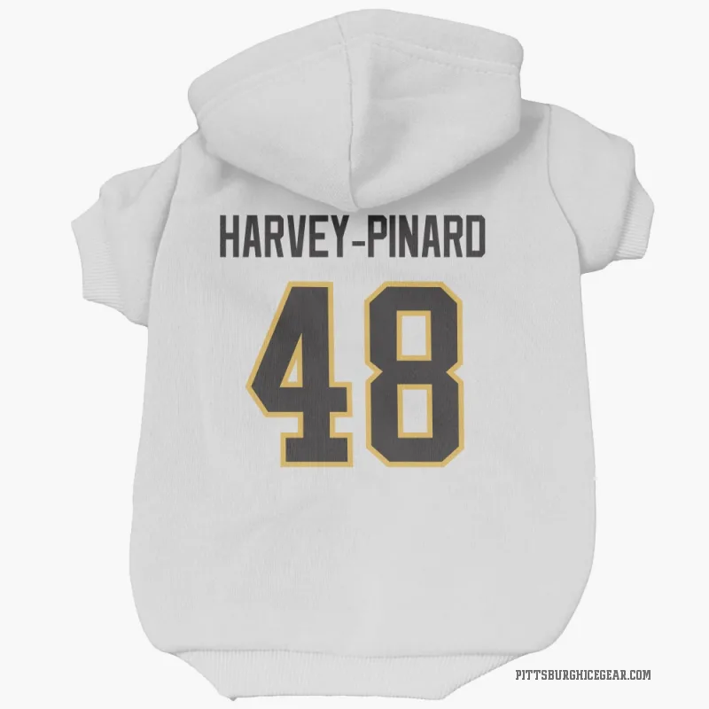 Rafael Harvey-Pinard  White Pittsburgh Penguins  Cat & Dog Pet Hoodie