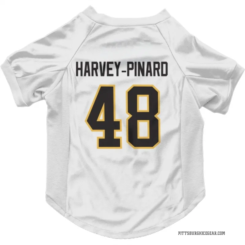 Rafael Harvey-Pinard  White Pittsburgh Penguins  Cat & Dog Pet Jersey