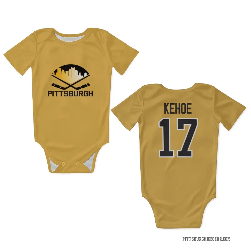 Rick Kehoe  Gold Pittsburgh Penguins  Newborn & Infant Bodysuit