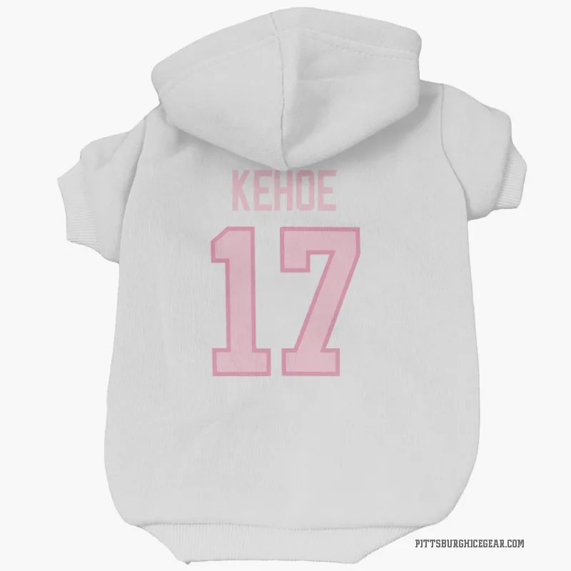 Rick Kehoe  White Pink Pittsburgh Penguins  Cat & Dog Pet Hoodie