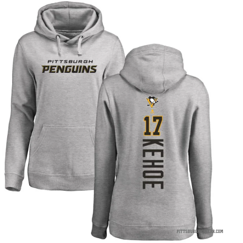 Rick Kehoe Women's Pittsburgh Penguins Branded Ash Backer Pullover Hoodie