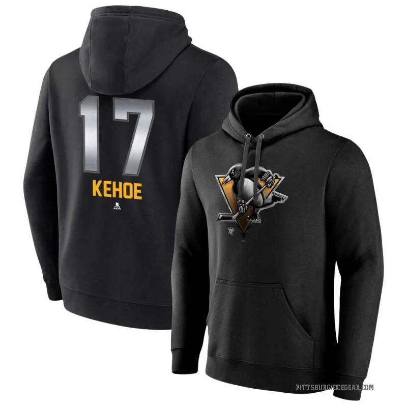 Rick Kehoe Youth Black Pittsburgh Penguins Branded Midnight Mascot Logo Pullover Hoodie