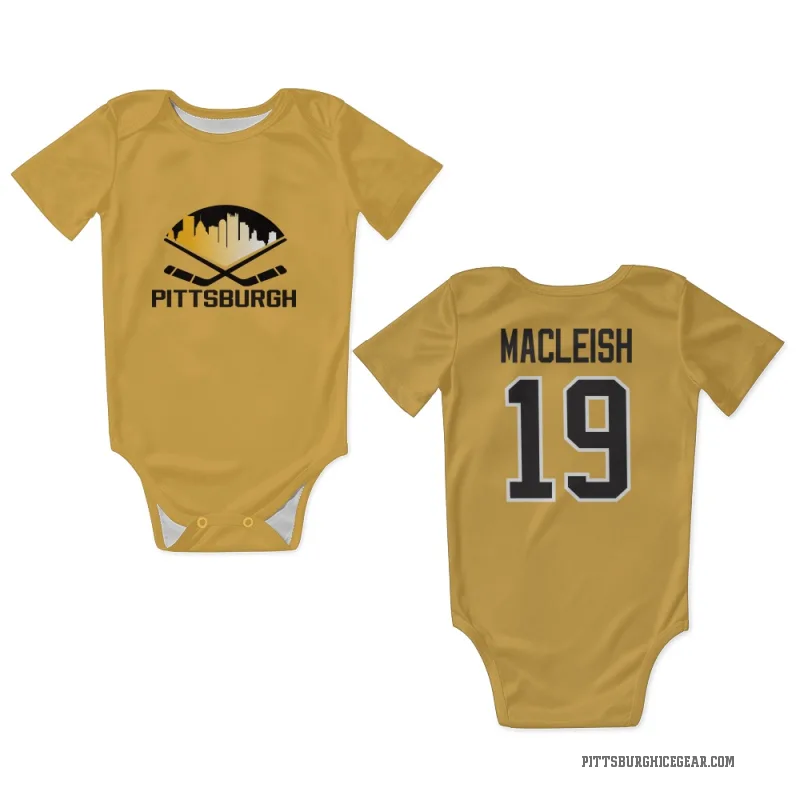 Rick Macleish  Gold Pittsburgh Penguins  Newborn & Infant Bodysuit