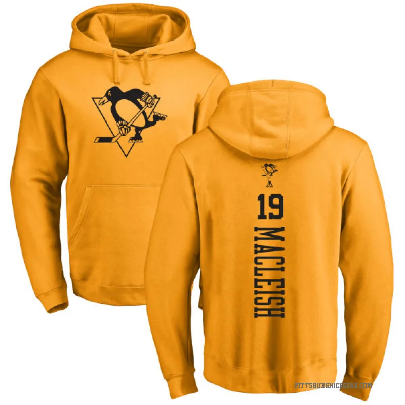 Rick Macleish Men's Gold Pittsburgh Penguins Branded One Color Backer Pullover Hoodie