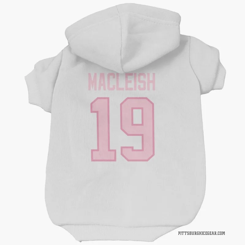 Rick Macleish  White Pink Pittsburgh Penguins  Cat & Dog Pet Hoodie