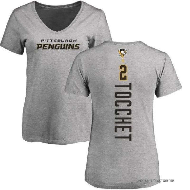 Rick Tocchet Women's Ash Pittsburgh Penguins Backer T-Shirt -