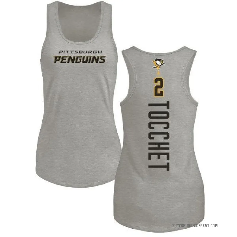 Rick Tocchet Women's Ash Pittsburgh Penguins Backer Tank Top -