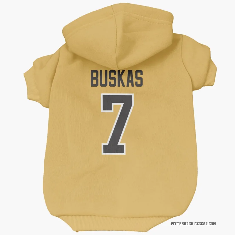 Rod Buskas  Gold Pittsburgh Penguins  Cat & Dog Pet Hoodie