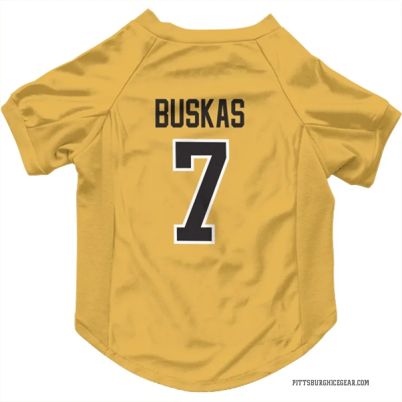 Rod Buskas  Gold Pittsburgh Penguins  Cat & Dog Pet Jersey