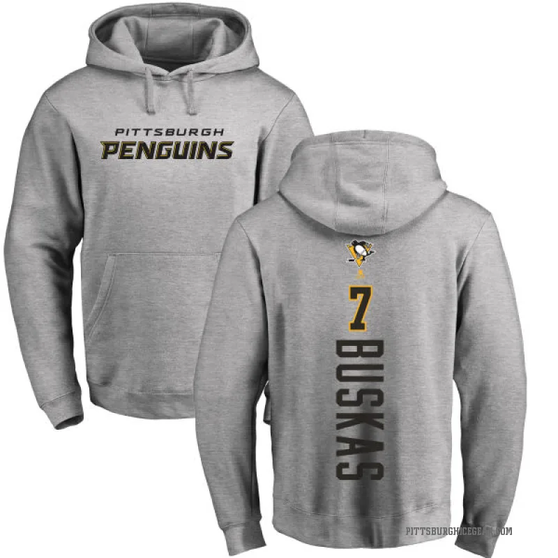 Rod Buskas Pittsburgh Penguins Men's Gold Branded One Color Backer T-Shirt 