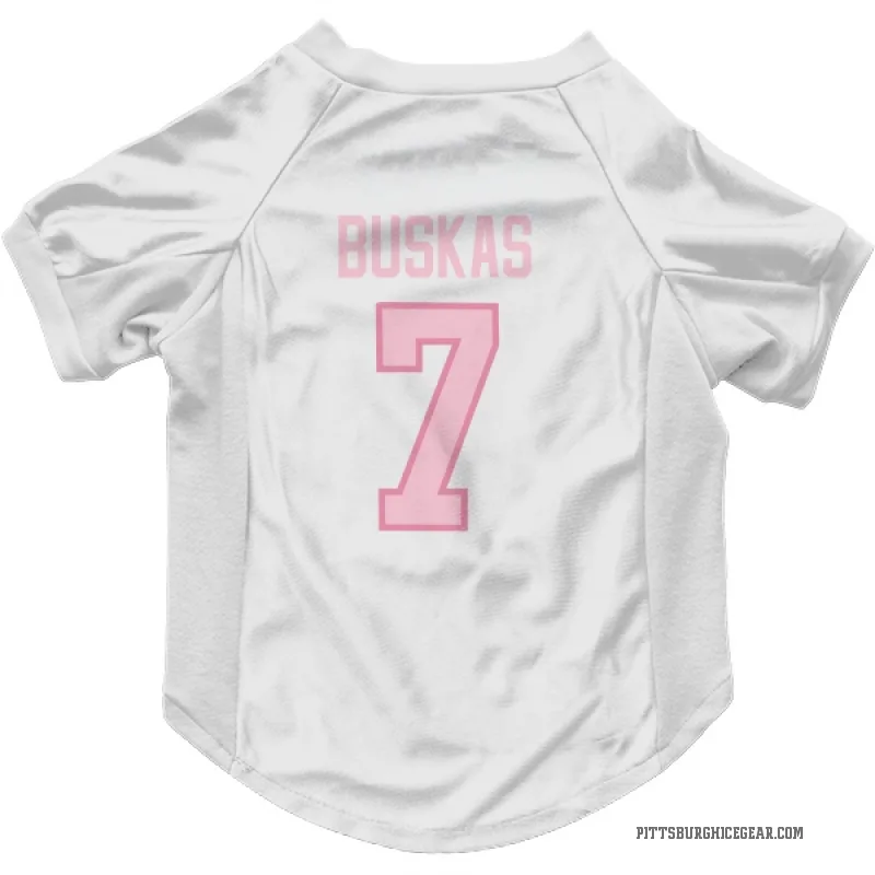 Rod Buskas  White Pink Pittsburgh Penguins  Cat & Dog Pet Jersey