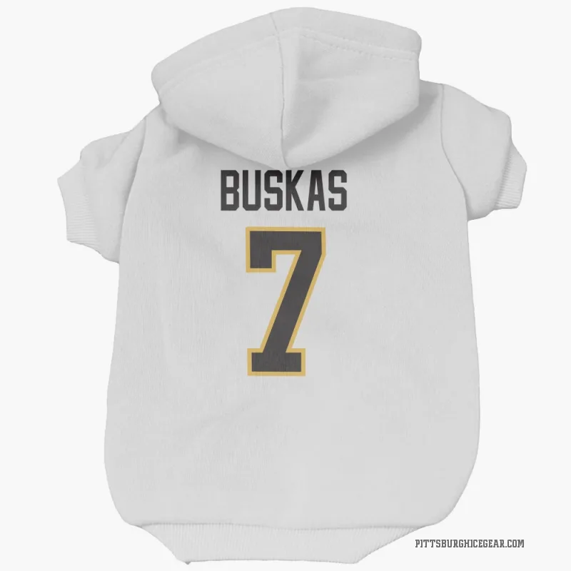 Rod Buskas  White Pittsburgh Penguins  Cat & Dog Pet Hoodie