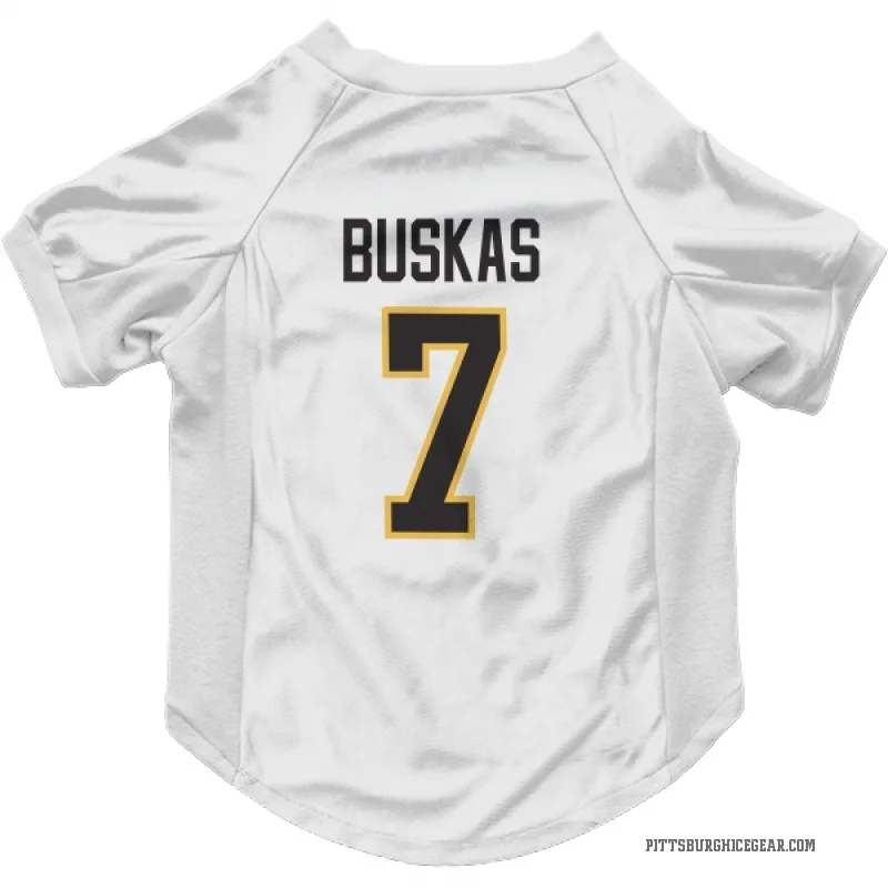 Rod Buskas  White Pittsburgh Penguins  Cat & Dog Pet Jersey