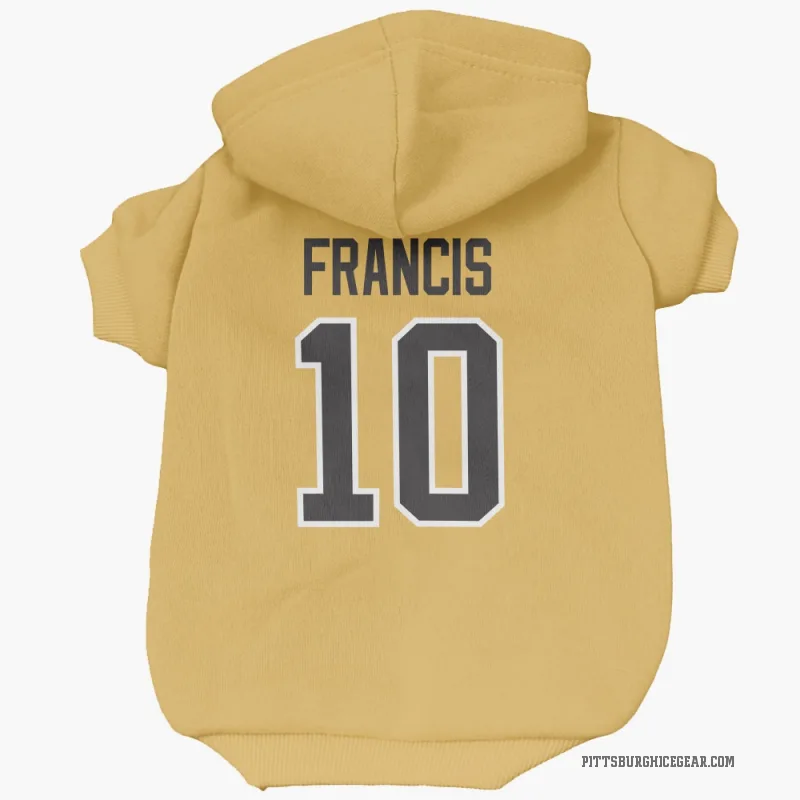 Ron Francis  Gold Pittsburgh Penguins  Cat & Dog Pet Hoodie
