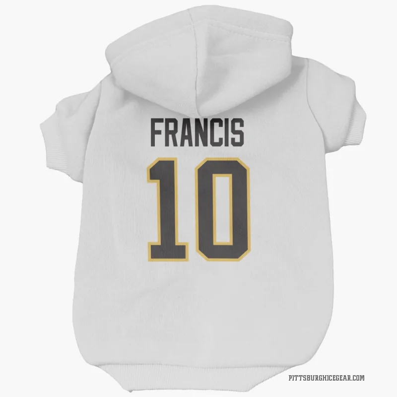 Ron Francis  White Pittsburgh Penguins  Cat & Dog Pet Hoodie