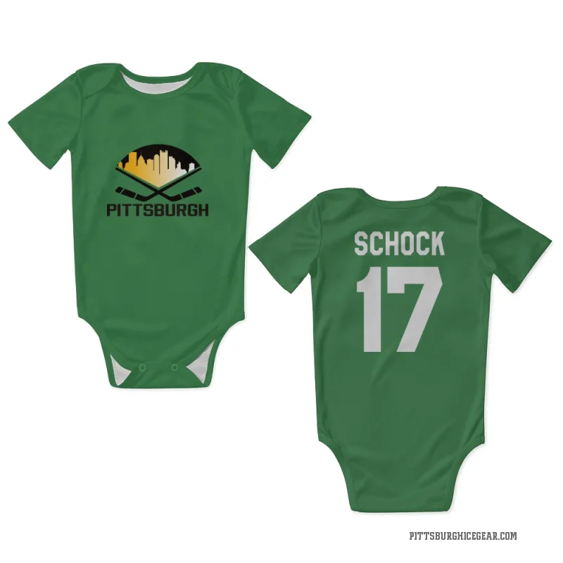 Ron Schock  Green Pittsburgh Penguins  Newborn & Infant Bodysuit