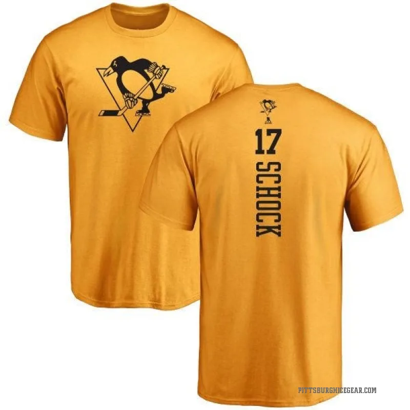 Ron Schock Men's Gold Pittsburgh Penguins One Color Backer T-Shirt -