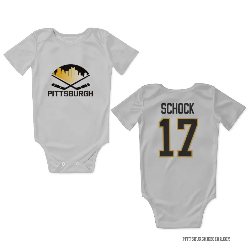 Ron Schock  White Pittsburgh Penguins  Newborn & Infant Bodysuit
