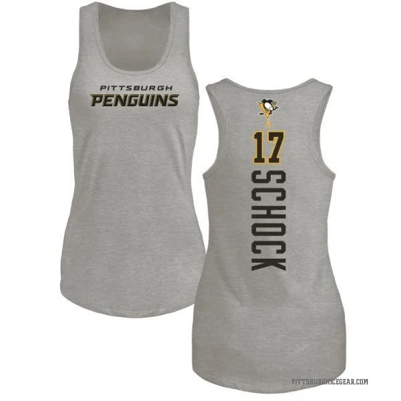 Ron Schock Women's Ash Pittsburgh Penguins Backer Tank Top -