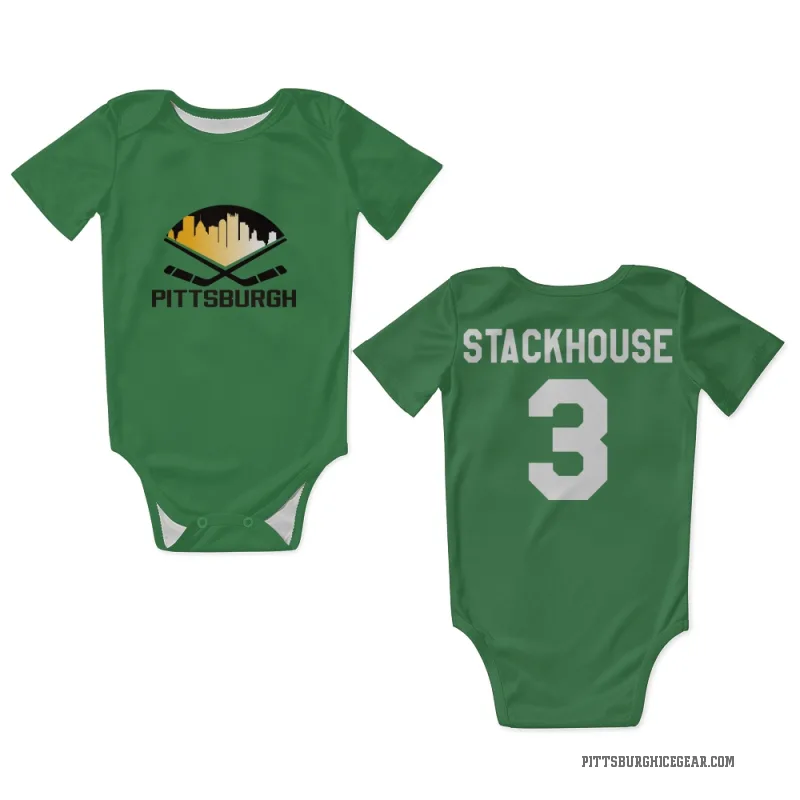 Ron Stackhouse  Green Pittsburgh Penguins  Newborn & Infant Bodysuit