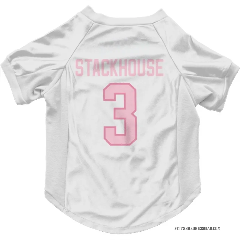 Ron Stackhouse  White Pink Pittsburgh Penguins  Cat & Dog Pet Jersey