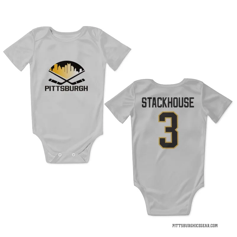Ron Stackhouse  White Pittsburgh Penguins  Newborn & Infant Bodysuit