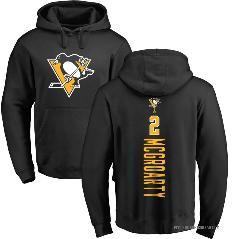 Rutger McGroarty Men's Black Pittsburgh Penguins Branded Backer Pullover Hoodie