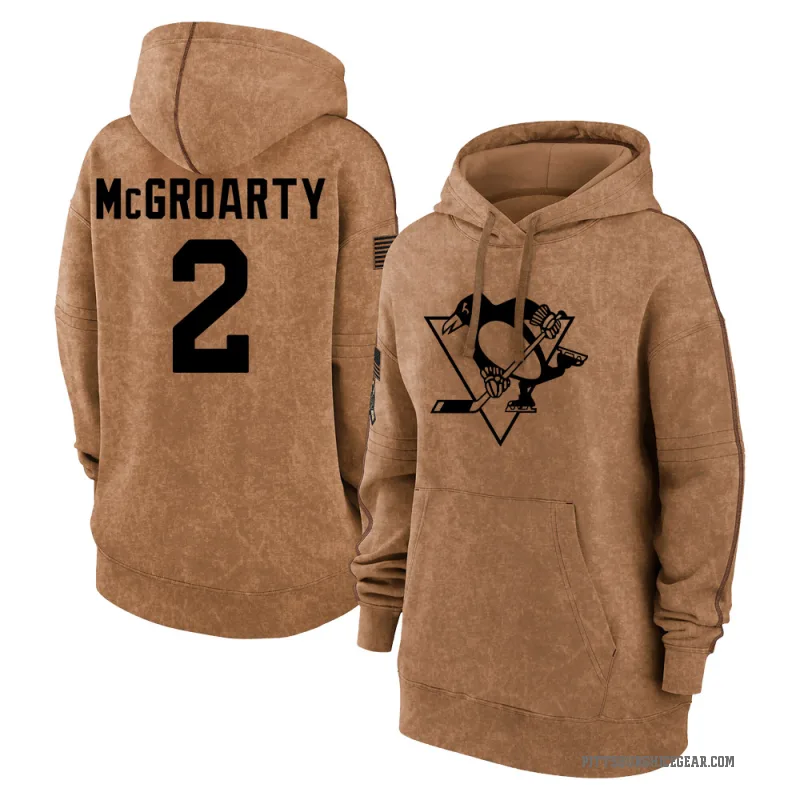 Rutger McGroarty Women's Brown Pittsburgh Penguins 2023 Salute to Service Pullover Hoodie