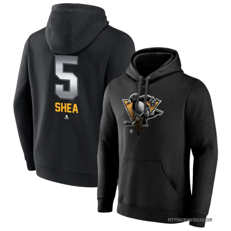 Ryan Shea Youth Black Pittsburgh Penguins Branded Midnight Mascot Logo Pullover Hoodie