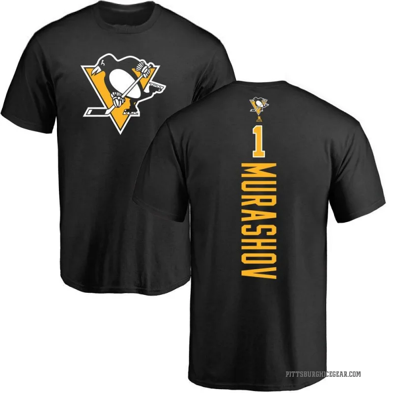 Sergei Murashov Men's Black Pittsburgh Penguins Backer T-Shirt -