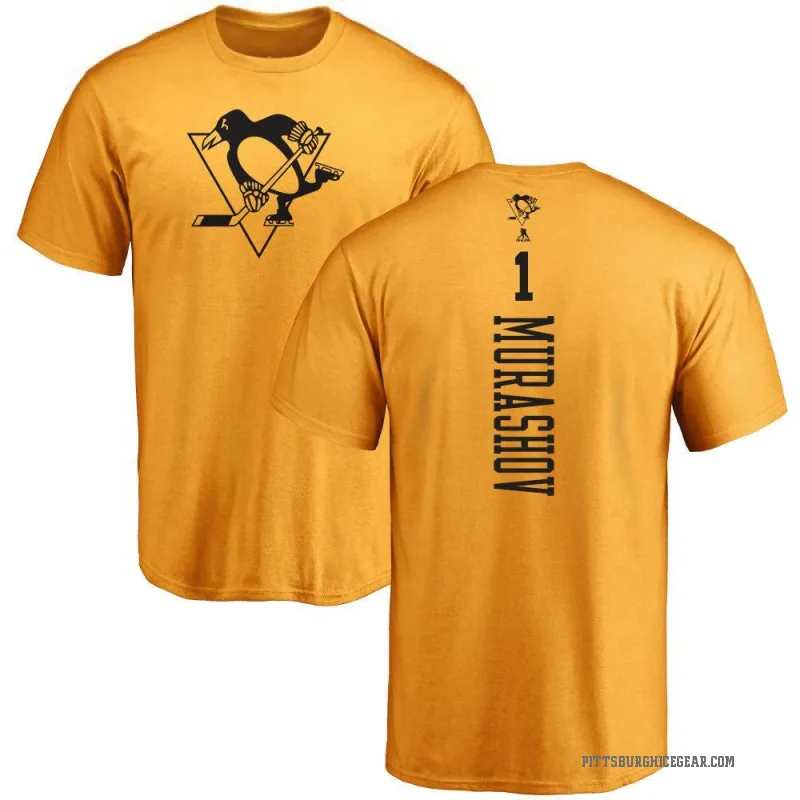 Sergei Murashov Men's Gold Pittsburgh Penguins One Color Backer T-Shirt -