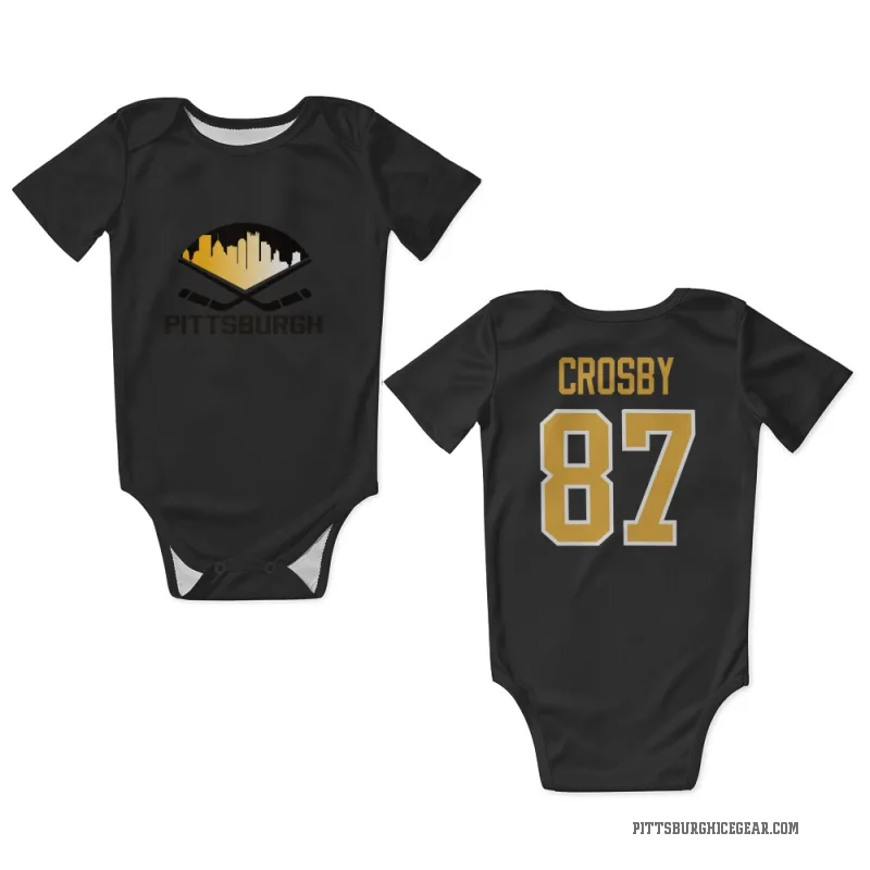 Sidney Crosby  Black Pittsburgh Penguins  Newborn & Infant Bodysuit