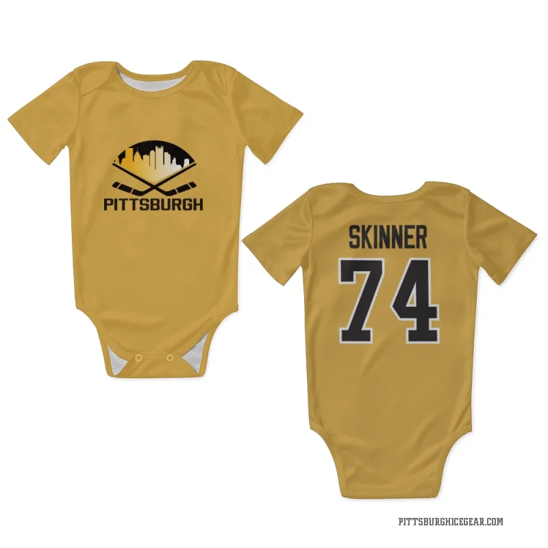 Stuart Skinner  Gold Pittsburgh Penguins  Newborn & Infant Bodysuit
