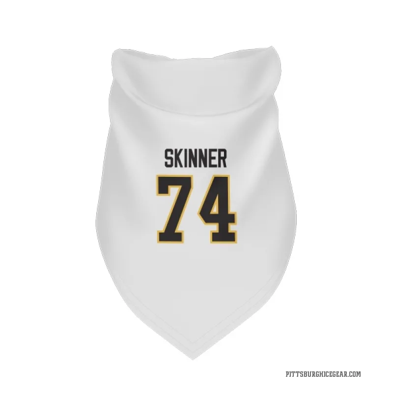 Stuart Skinner  White Pittsburgh Penguins  Cat & Dog Pet Bandana