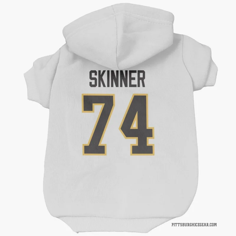 Stuart Skinner  White Pittsburgh Penguins  Cat & Dog Pet Hoodie
