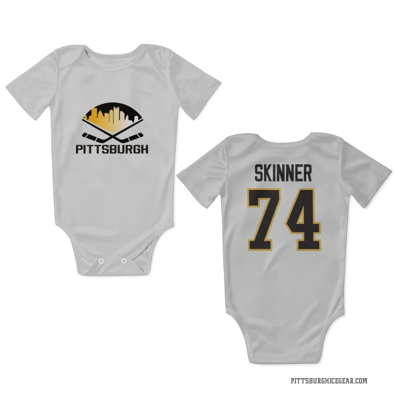 Stuart Skinner  White Pittsburgh Penguins  Newborn & Infant Bodysuit